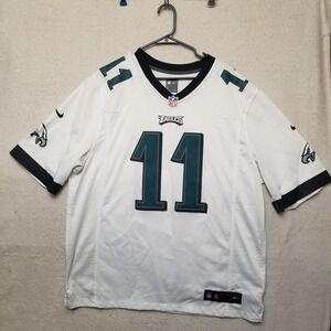 Nike Carson Wentz #11 Philadelphia Eagles NFL White Game Jersey‎ Size XL